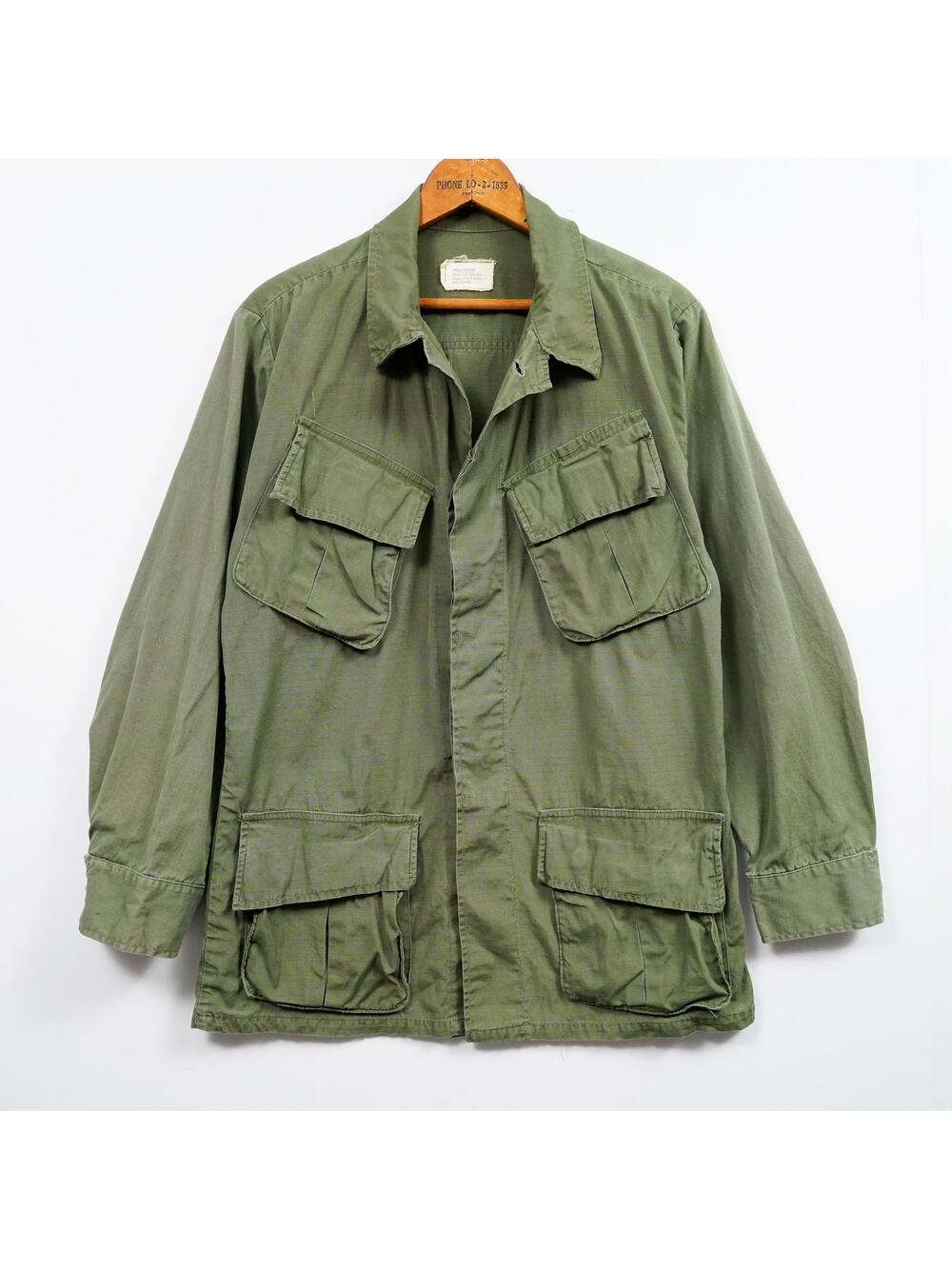 Vintage Vietnam Era Jungle Fatigue Jacket Small Regular Ripstop OG-107 Military